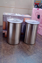 Stainless Steel Airtight Containers with See Through Lid (2 Pc Set / 1000 ML)