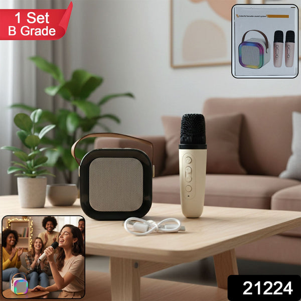 B Grade Portable Karaoke Speaker (1 Set)